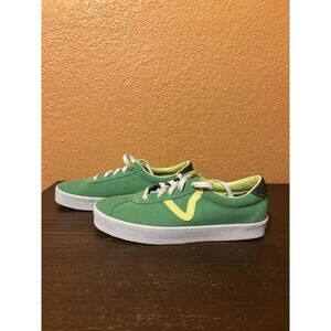 Vans Sport Low In Pop Green Yellow Suede Shoes Skateboarding Size 5.0M/6.5W